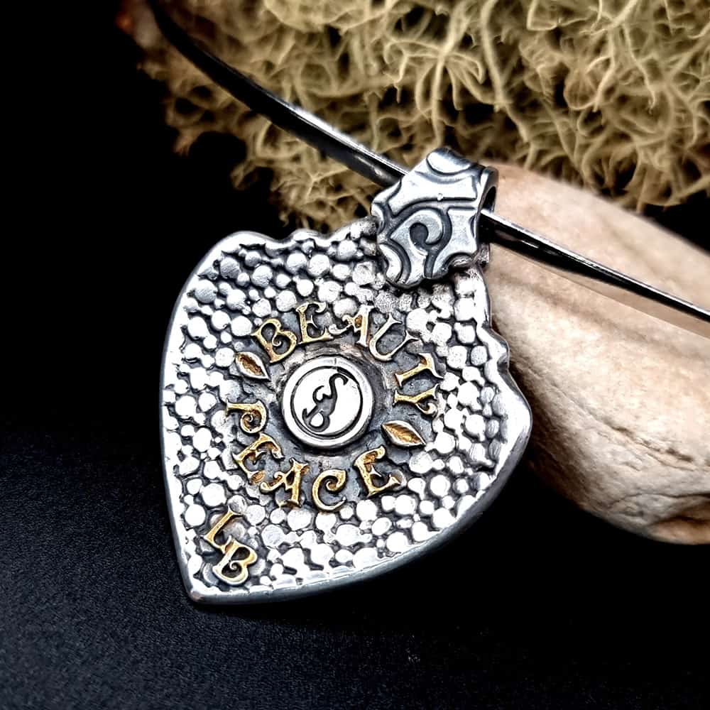 Silver Pendant with Red CZ Pendant SweetyBijou Jewelry