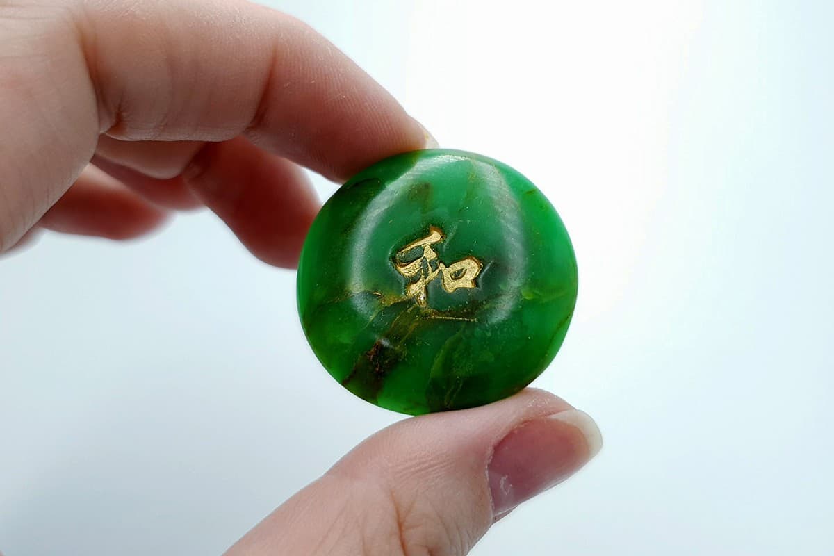 3 cabochons Faux Jade Stone from Polymer Clay Cabochons SweetyBijou Cabochons
