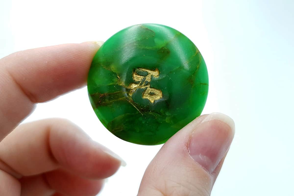 3 cabochons Faux Jade Stone from Polymer Clay Cabochons SweetyBijou Cabochons