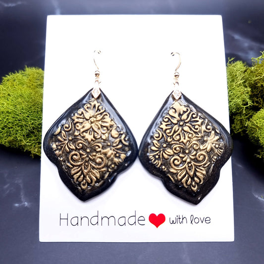 Bronze Filigree Earrings - Valentine's Day Gift Earrings SweetyBijou Jewelry