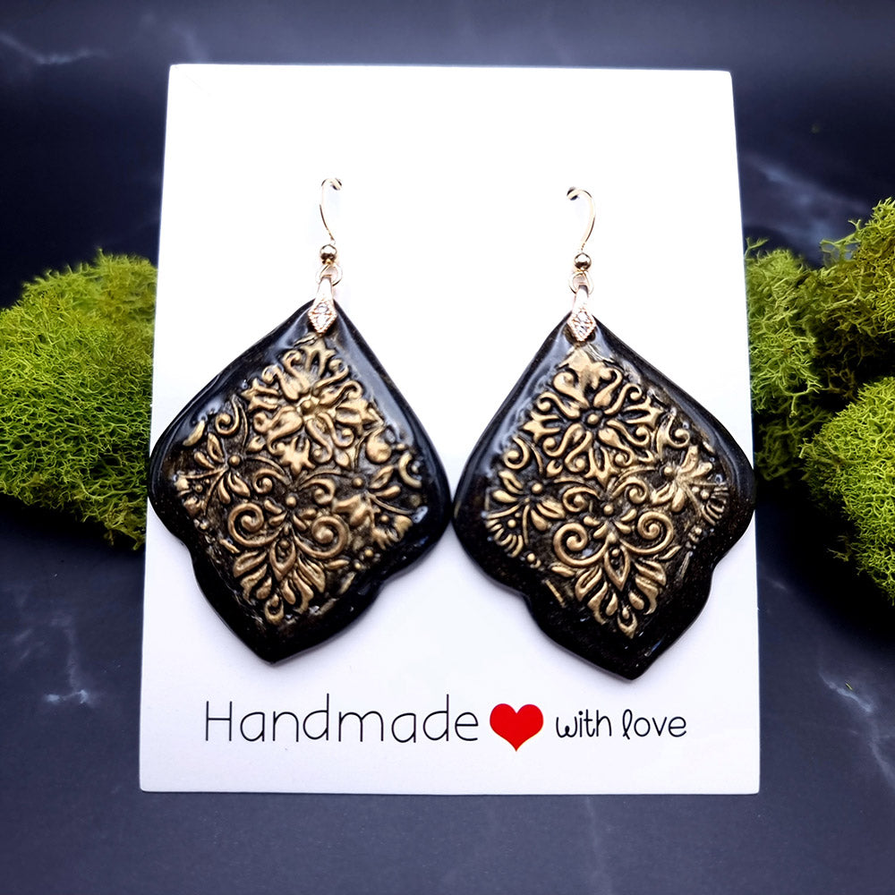 Bronze Filigree Earrings - Valentine's Day Gift Earrings SweetyBijou Jewelry