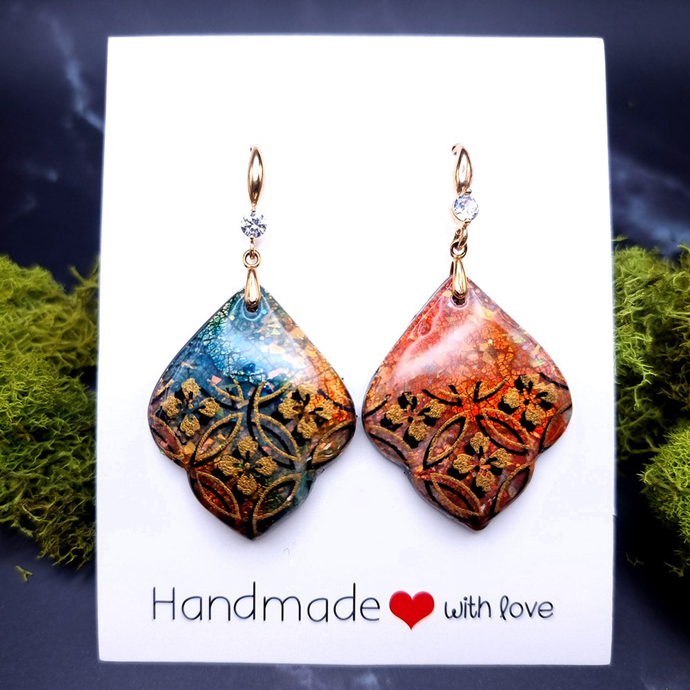 Cathedral Hues Drop Earrings - Perfect Valentine's Day Gift Earrings SweetyBijou Jewelry