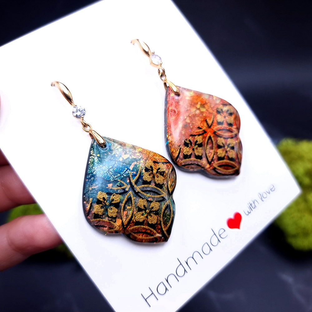 Cathedral Hues Drop Earrings - Perfect Valentine's Day Gift Earrings SweetyBijou Jewelry