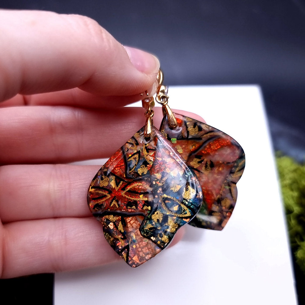 Cathedral Hues Drop Earrings - Perfect Valentine's Day Gift Earrings SweetyBijou Jewelry