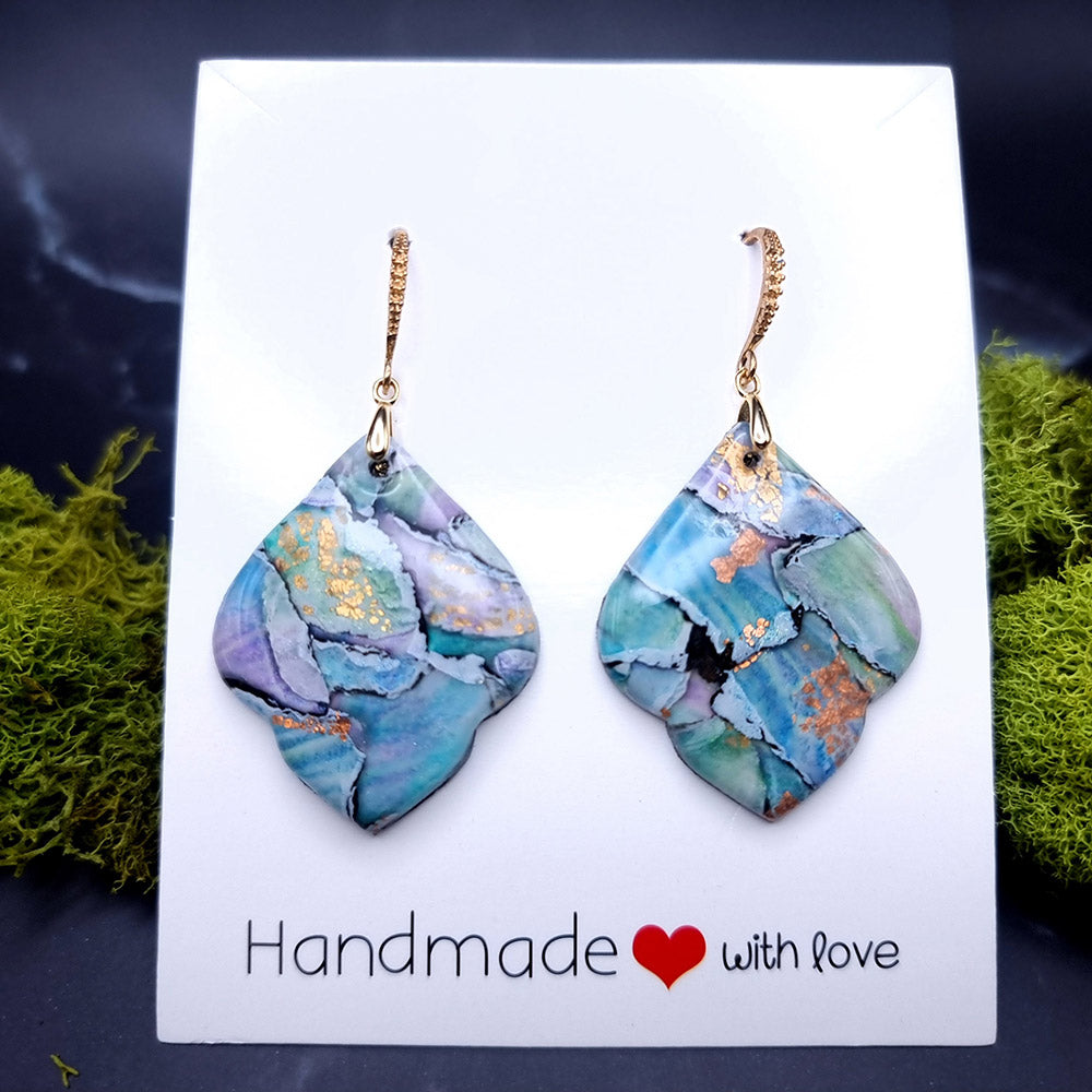 Torn Watercolor Paper Earrings - Mother's Day Gift Earrings SweetyBijou Jewelry