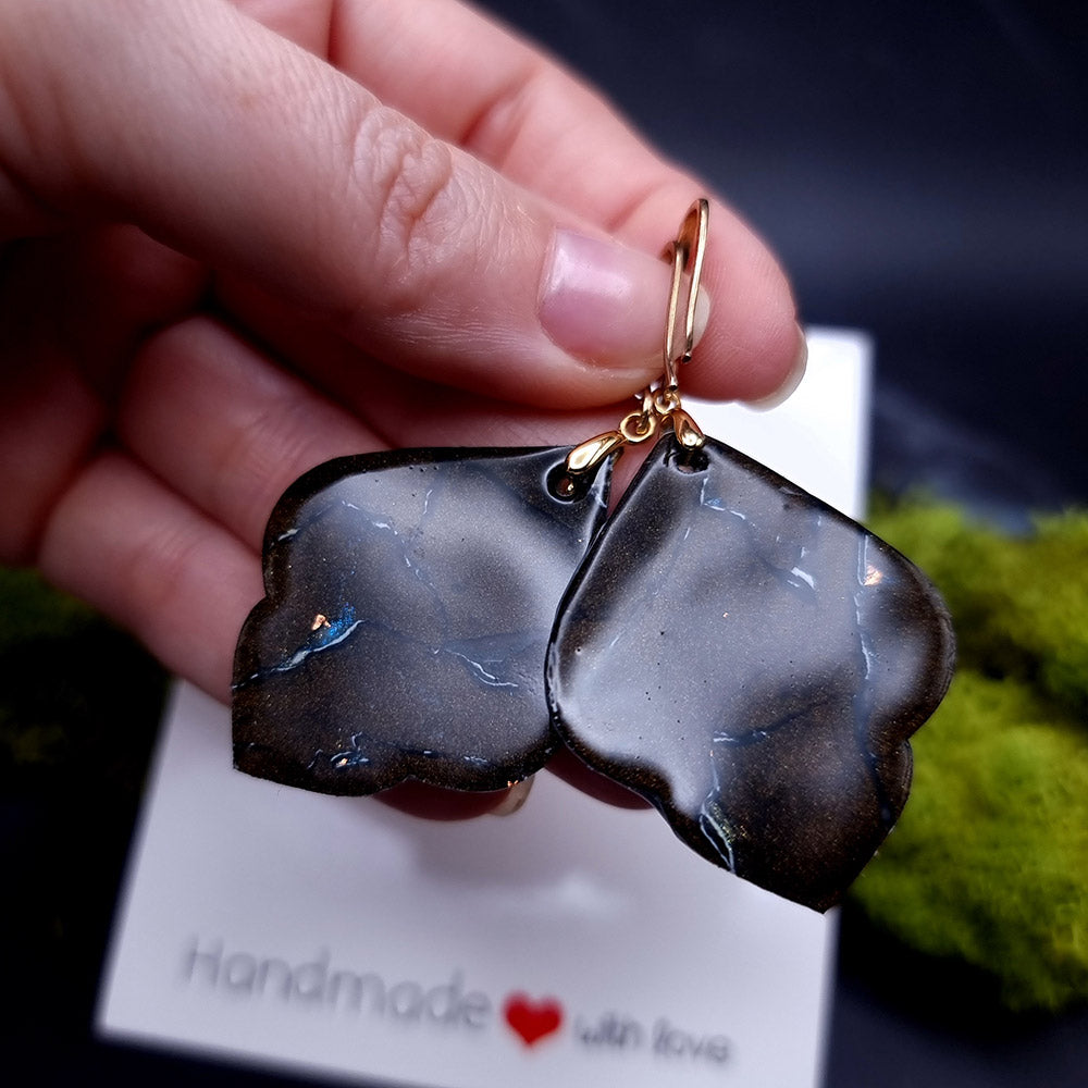 Torn Watercolor Paper Earrings - Mother's Day Gift Earrings SweetyBijou Jewelry