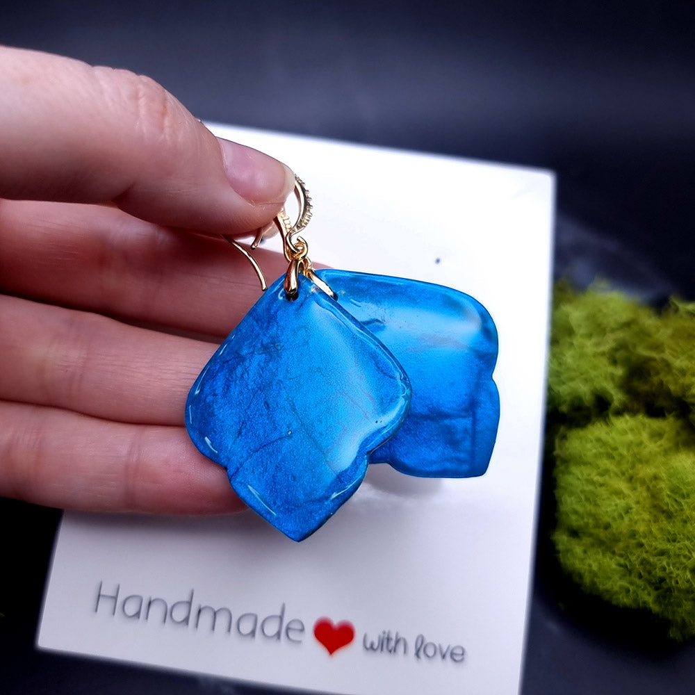 Celestial Cascade Earrings - Layered Blue Stone Earrings Earrings SweetyBijou Jewelry