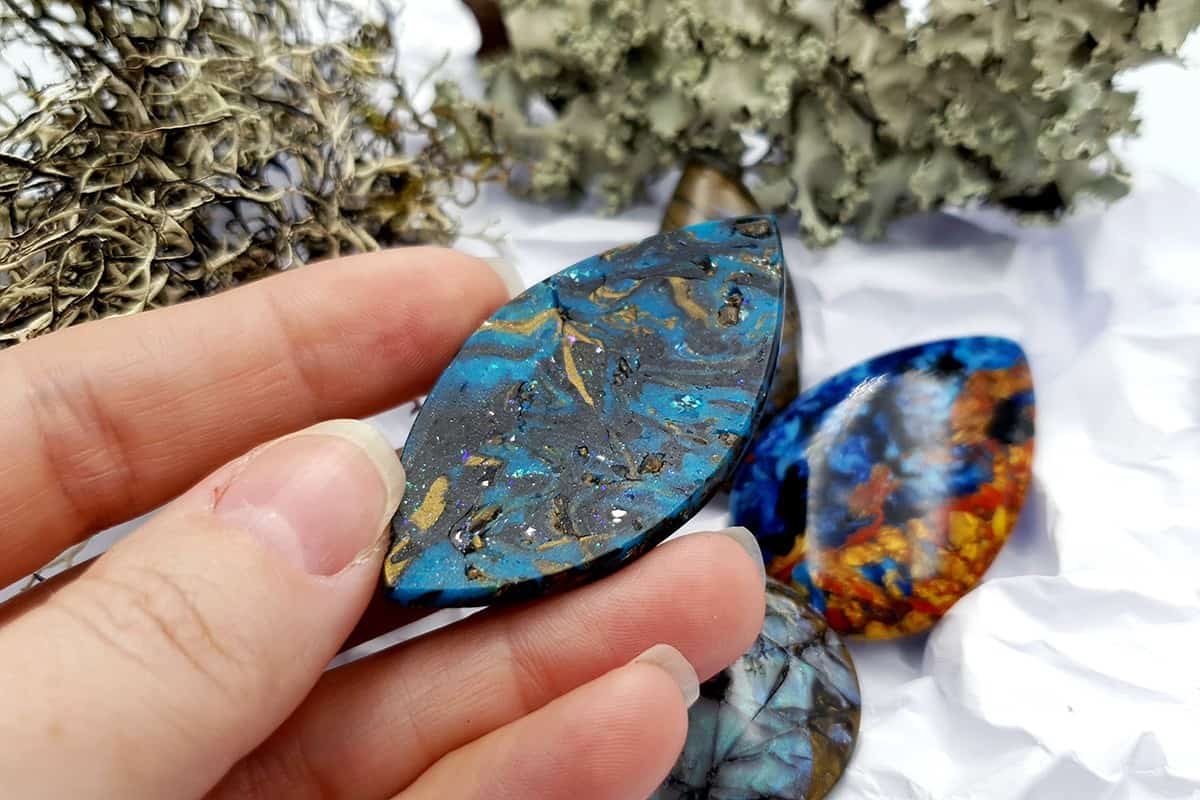 4 pcs Labradorite Pietersite Stone Mix (Set #1) Cabochons SweetyBijou Cabochons