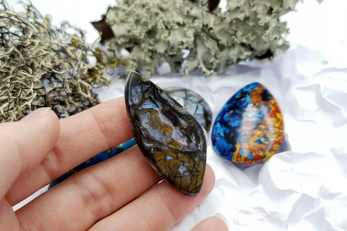 4 pcs Labradorite Pietersite Stone Mix (Set #1) Cabochons SweetyBijou Cabochons