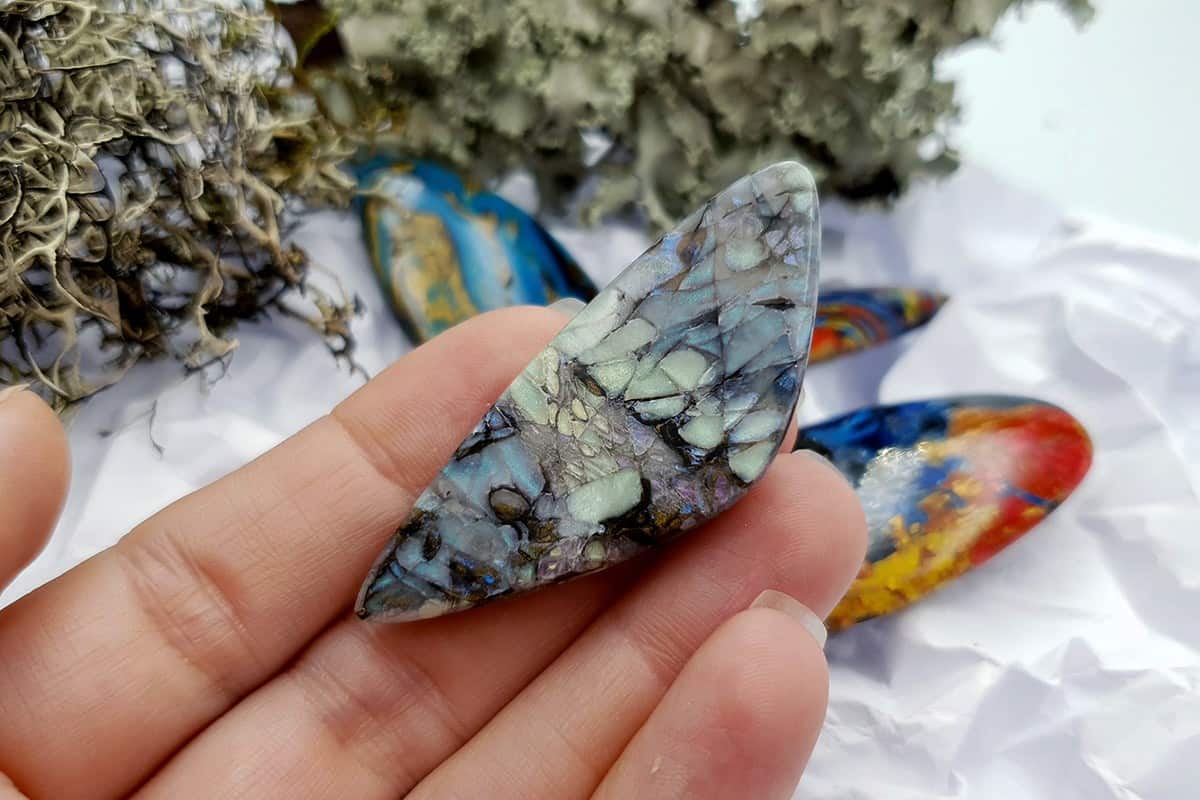 4 pcs Labradorite Pietersite Stone Mix (Set #2) Cabochons SweetyBijou Cabochons