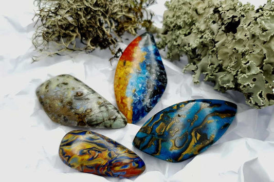 4 pcs Labradorite Pietersite Stone Mix (Set #3) Cabochons SweetyBijou Cabochons
