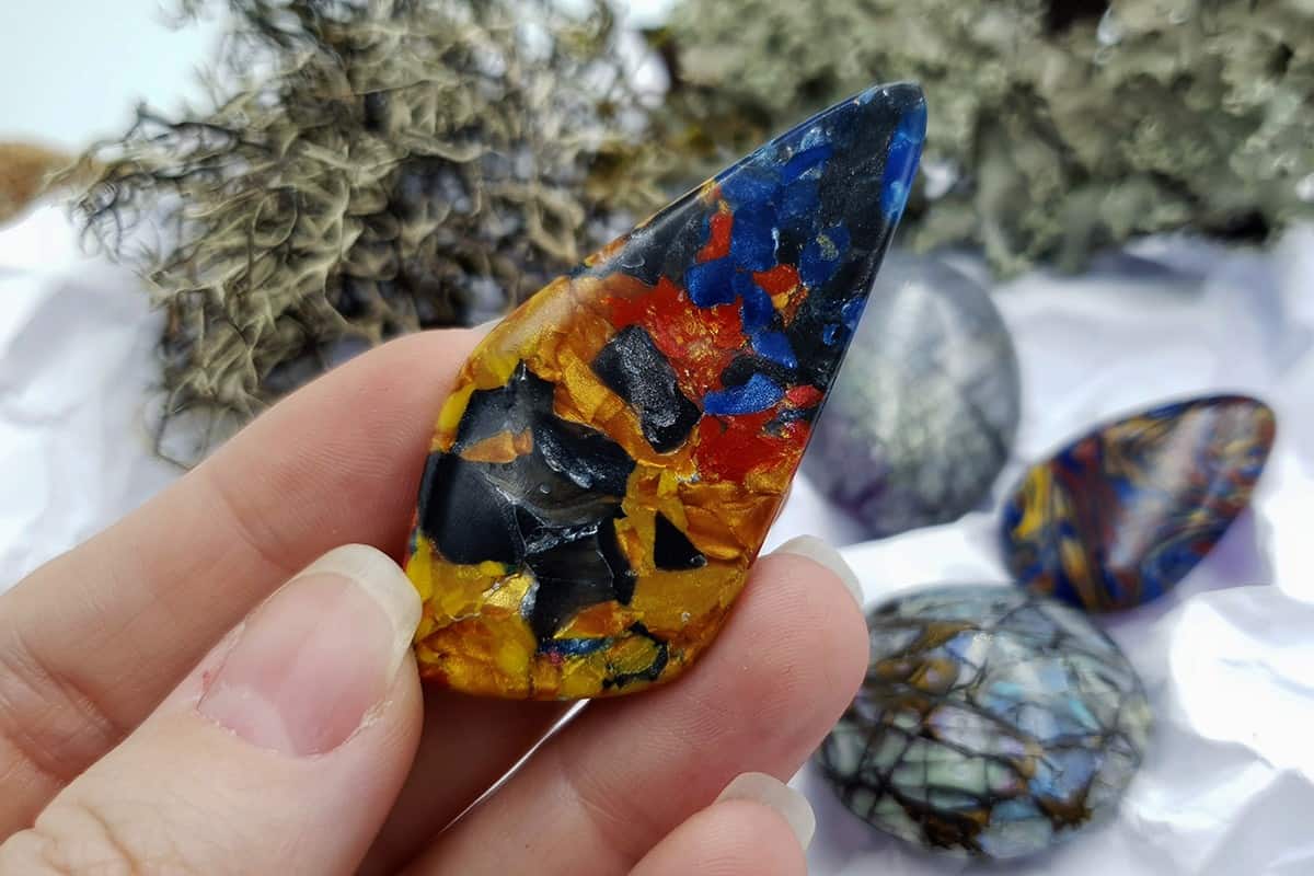 4 pcs Labradorite Pietersite Stone Mix (Set #4) Cabochons SweetyBijou Cabochons