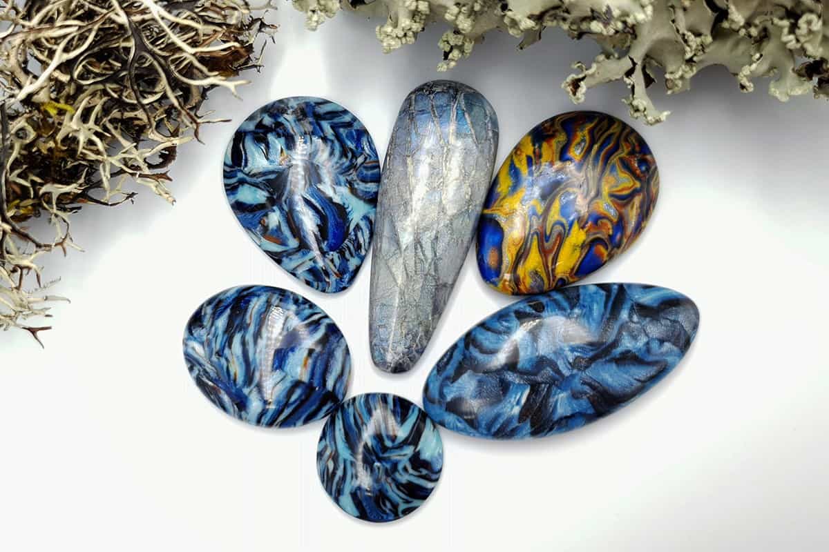 6 pcs Labradorite Pietersite Stone Mix (Set #5) Cabochons SweetyBijou Cabochons Default Title