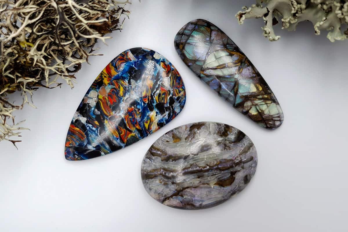 3 pcs Labradorite Pietersite Stone Mix (Set #7) Cabochons SweetyBijou Cabochons Default Title