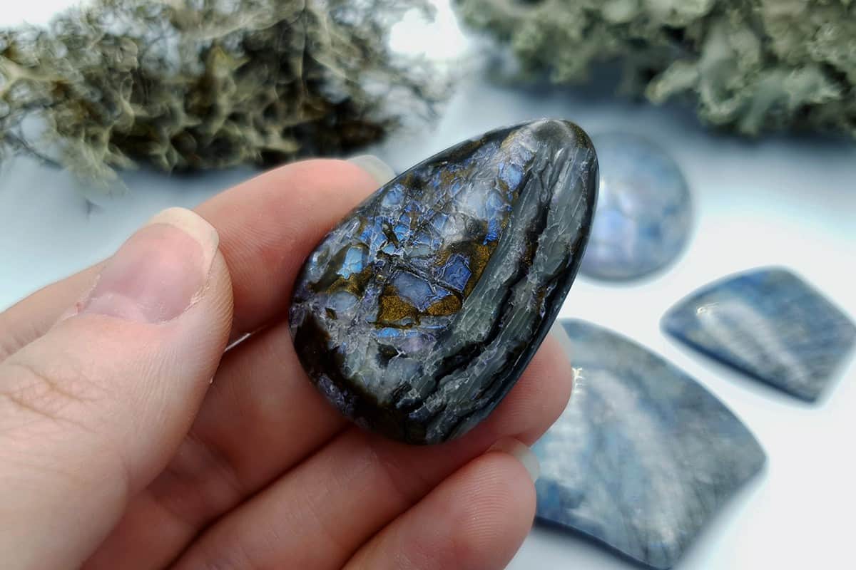 6 pcs Labradorite Pietersite Stone Mix (Set #8) Cabochons SweetyBijou Cabochons
