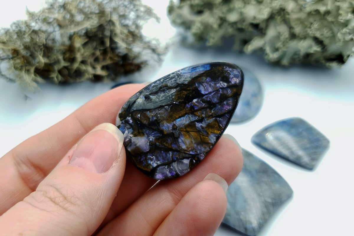 6 pcs Labradorite Pietersite Stone Mix (Set #8) Cabochons SweetyBijou Cabochons