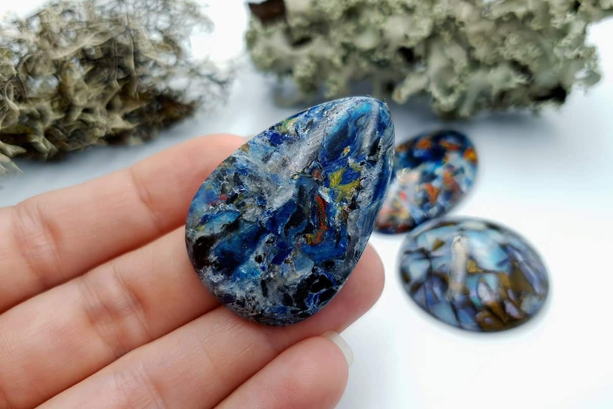 4 pcs Labradorite Pietersite Stone Mix (Set #10) Cabochons SweetyBijou Cabochons