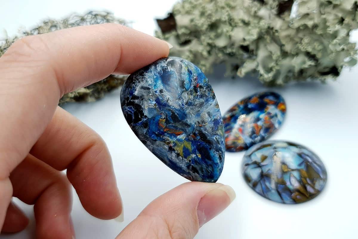 4 pcs Labradorite Pietersite Stone Mix (Set #10) Cabochons SweetyBijou Cabochons