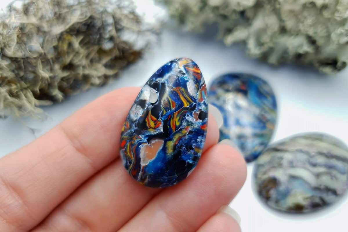 4 pcs Labradorite Pietersite Stone Mix (Set #11) Cabochons SweetyBijou Cabochons