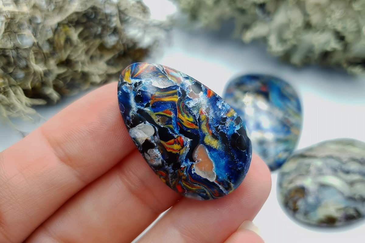4 pcs Labradorite Pietersite Stone Mix (Set #11) Cabochons SweetyBijou Cabochons