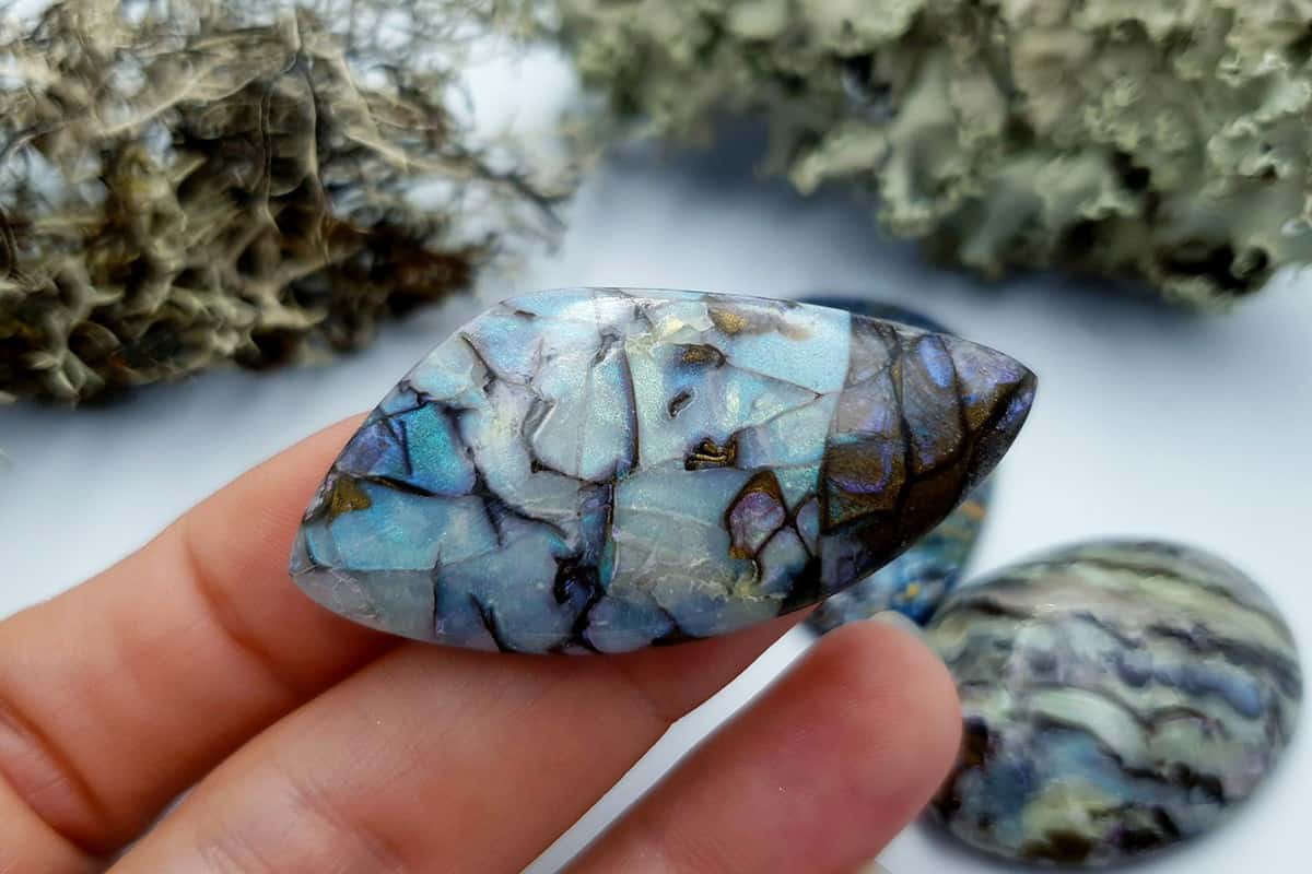 4 pcs Labradorite Pietersite Stone Mix (Set #11) Cabochons SweetyBijou Cabochons
