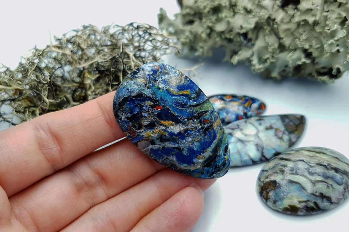 4 pcs Labradorite Pietersite Stone Mix (Set #11) Cabochons SweetyBijou Cabochons