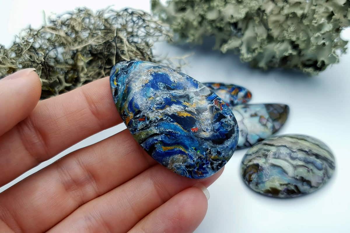 4 pcs Labradorite Pietersite Stone Mix (Set #11) Cabochons SweetyBijou Cabochons