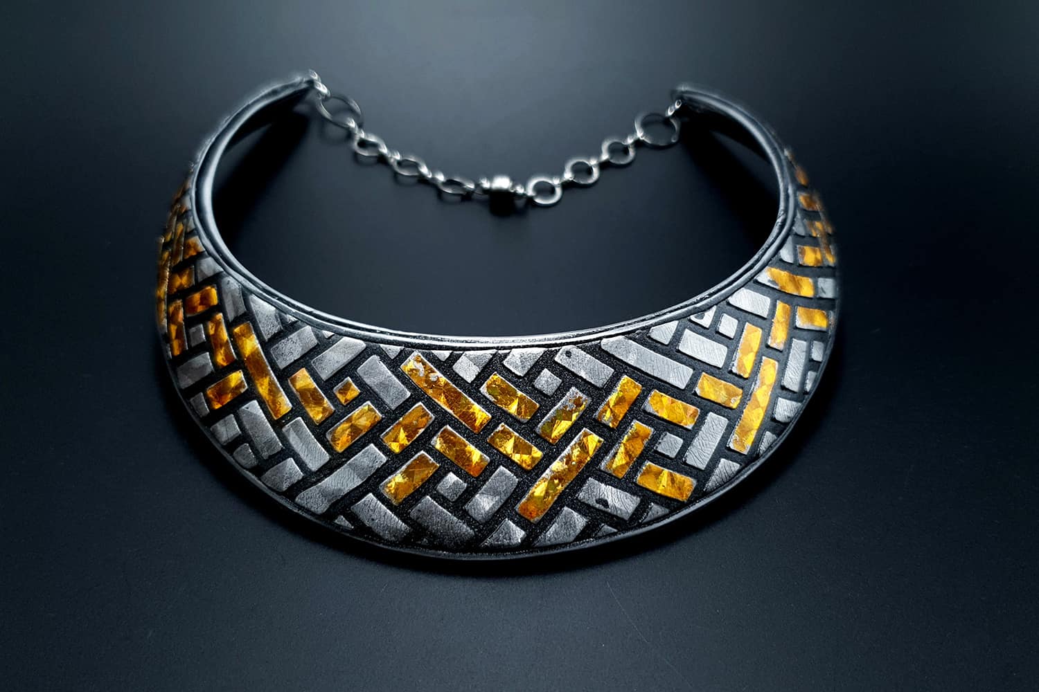 Statment Necklace "Golden Road" Necklace SweetyBijou Jewelry