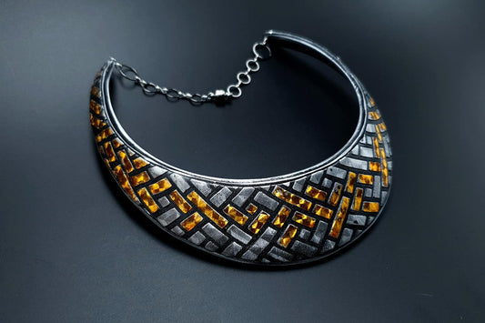 Statment Necklace "Golden Road" Necklace SweetyBijou Jewelry