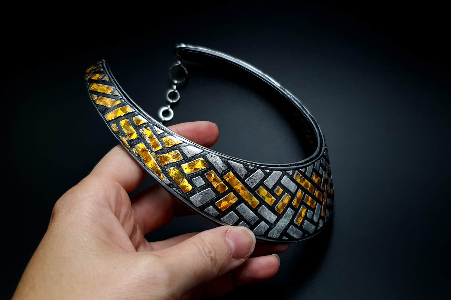 Statment Necklace "Golden Road" Necklace SweetyBijou Jewelry