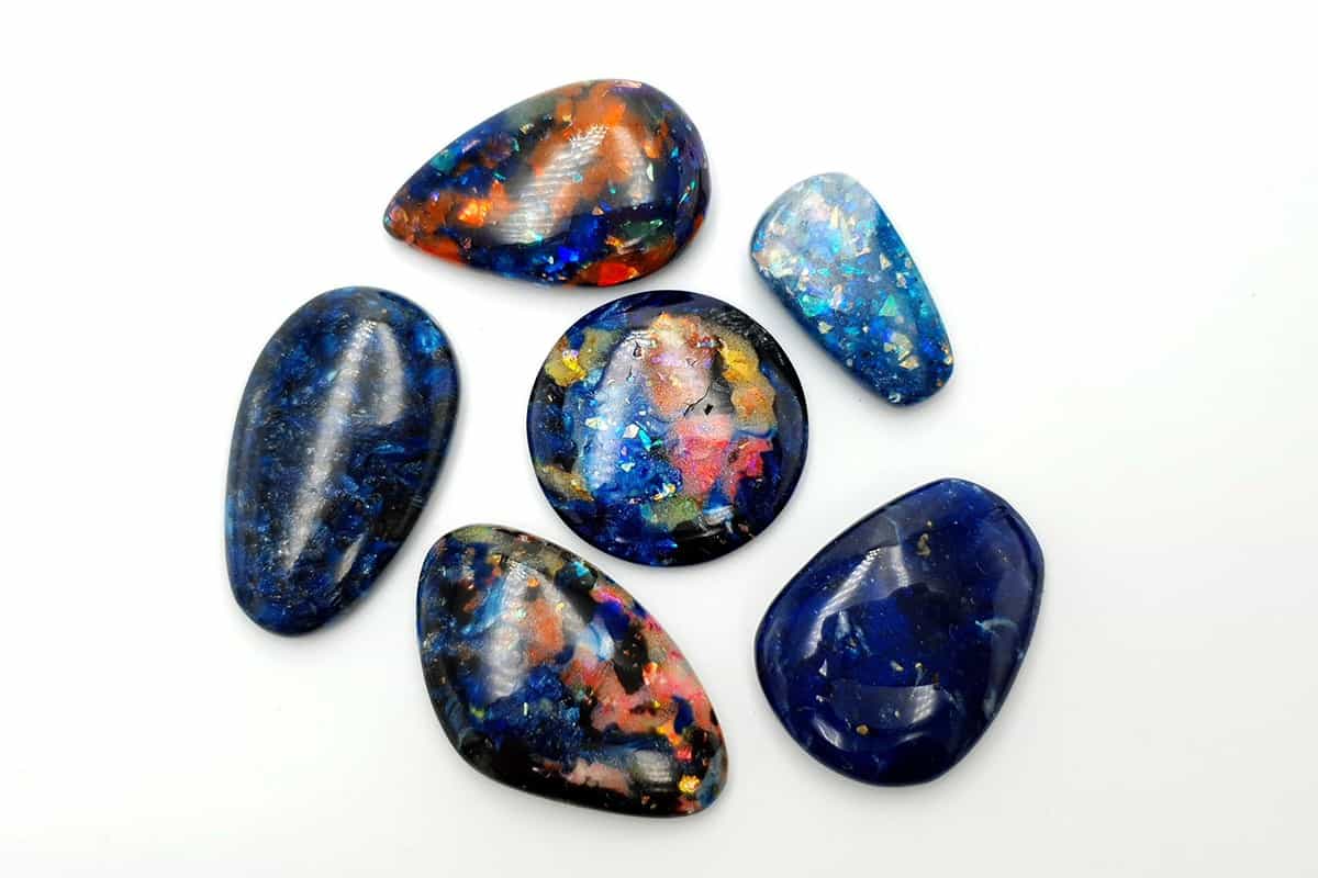 6 pcs Faux Opal in Mix Style (Set #2) Cabochons SweetyBijou Cabochons Default Title
