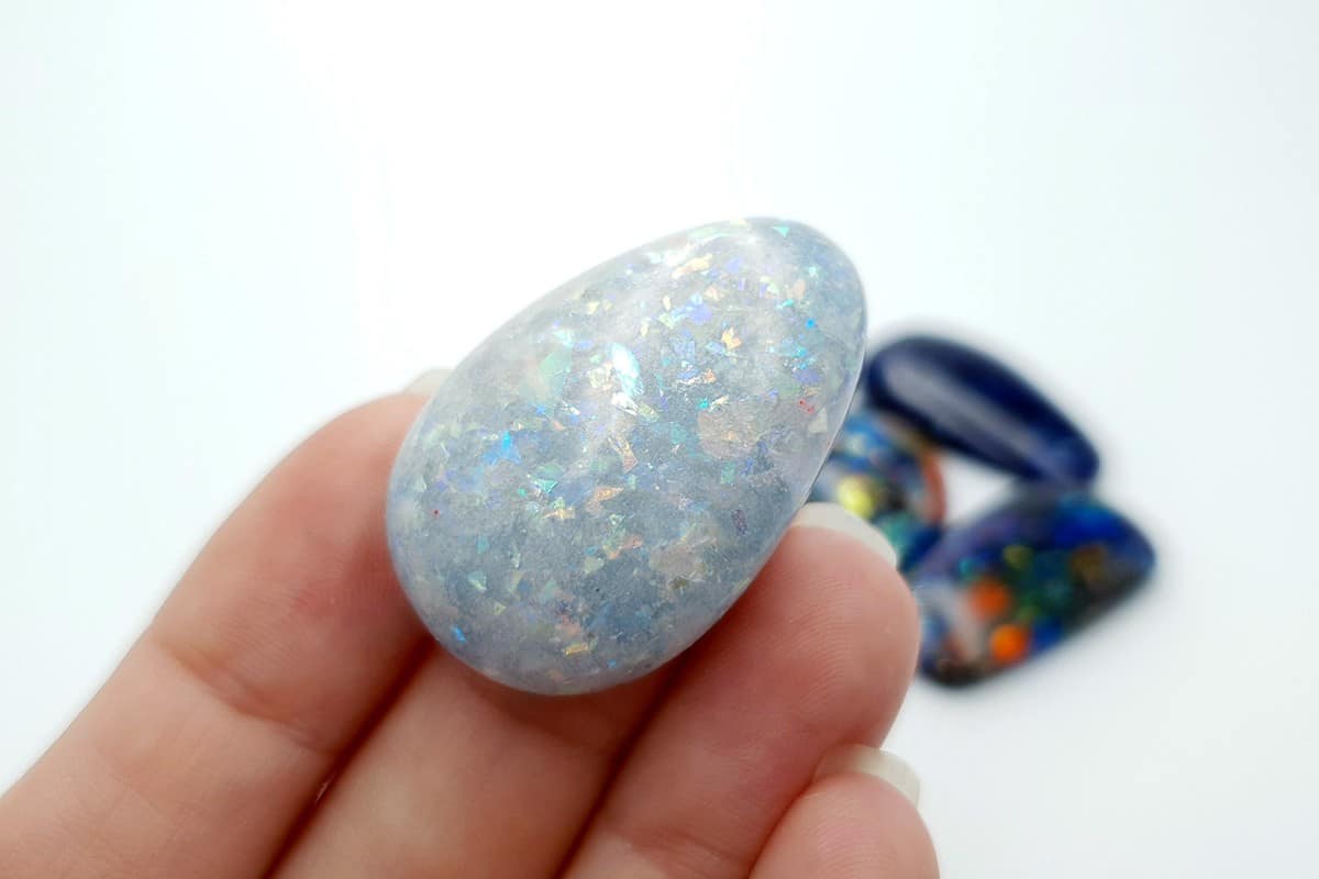 6 pcs Faux Opal in Mix Style from Polymer Clay (#3) Cabochons SweetyBijou Cabochons