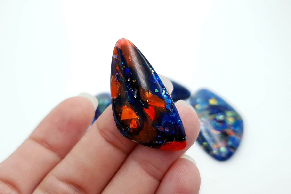 5 pcs Faux Opal in Mix Style from Polymer Clay (#5) Cabochons SweetyBijou Cabochons