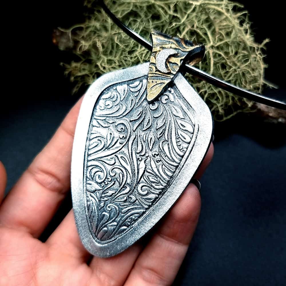 Unique polymer clay pendant "Pure Space Energy" Pendant SweetyBijou Jewelry