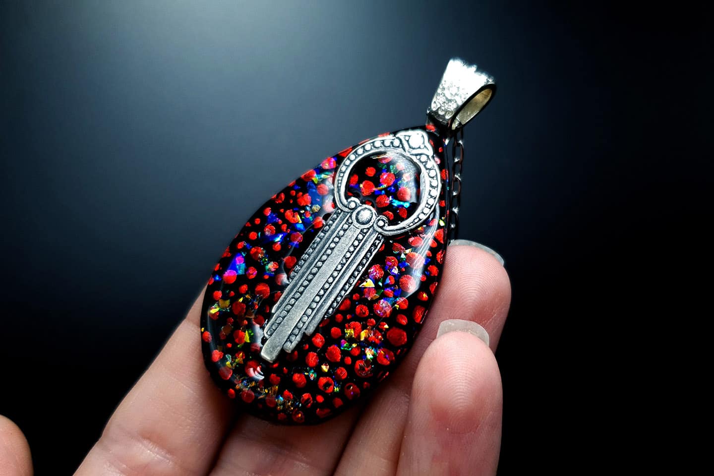 Pendant Waterfall Art Deco Pendant SweetyBijou Jewelry