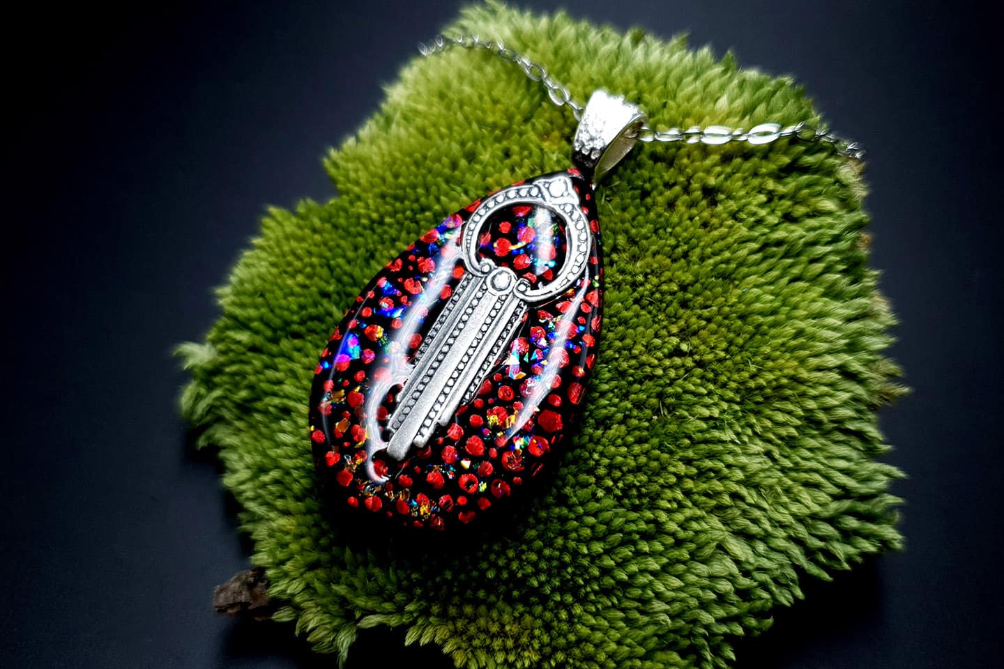 Pendant Waterfall Art Deco Pendant SweetyBijou Jewelry