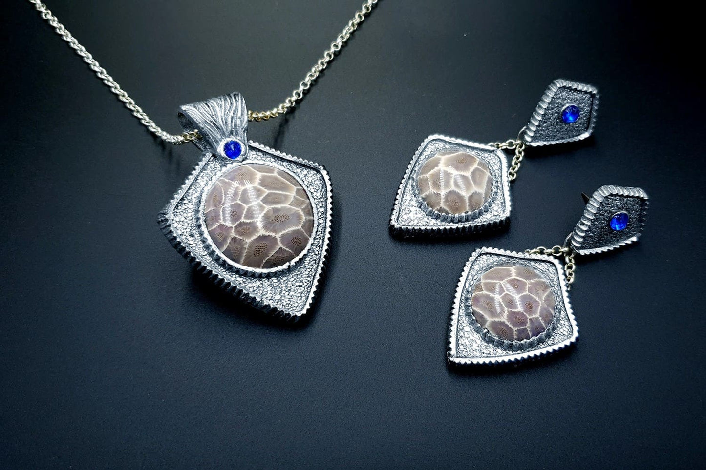 "Petoskey Stone" Jewelry Set Jewelry Set SweetyBijou Jewelry