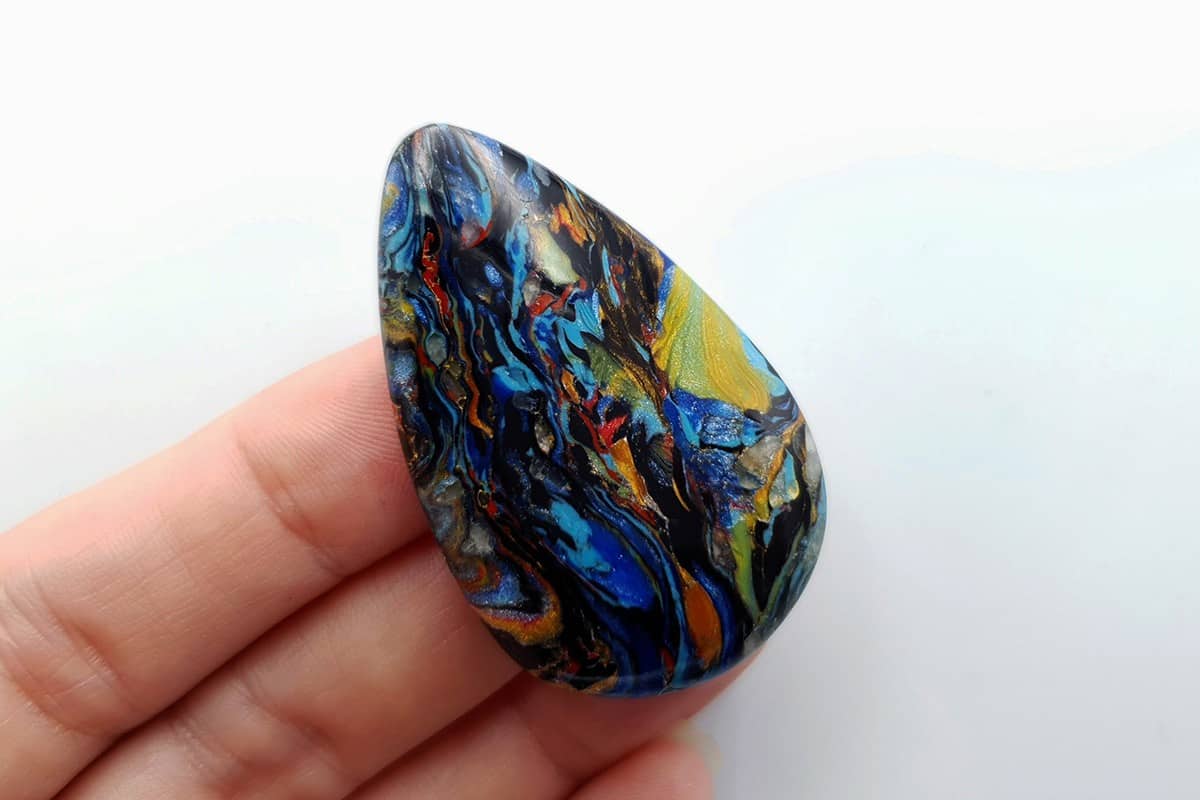 5 pcs Faux Pietersite Stones from Polymer Clay (#2) Cabochons SweetyBijou Cabochons
