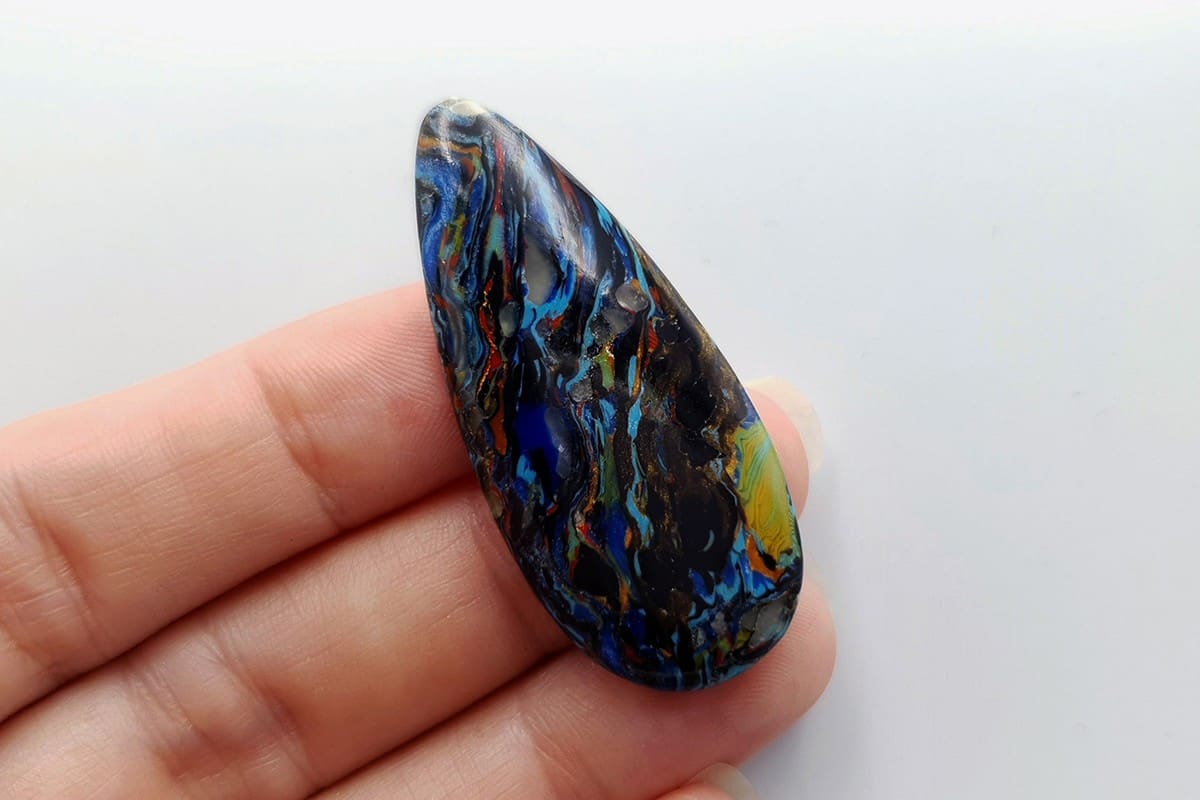 5 pcs Faux Pietersite Stones from Polymer Clay (#2) Cabochons SweetyBijou Cabochons