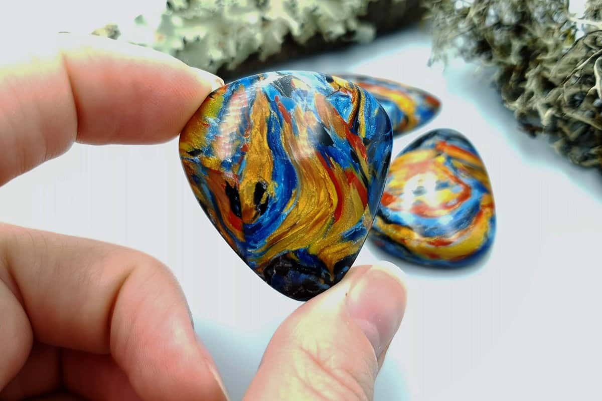 3 pcs Faux Pietersite Stones from Polymer Clay (#3) Cabochons SweetyBijou Cabochons