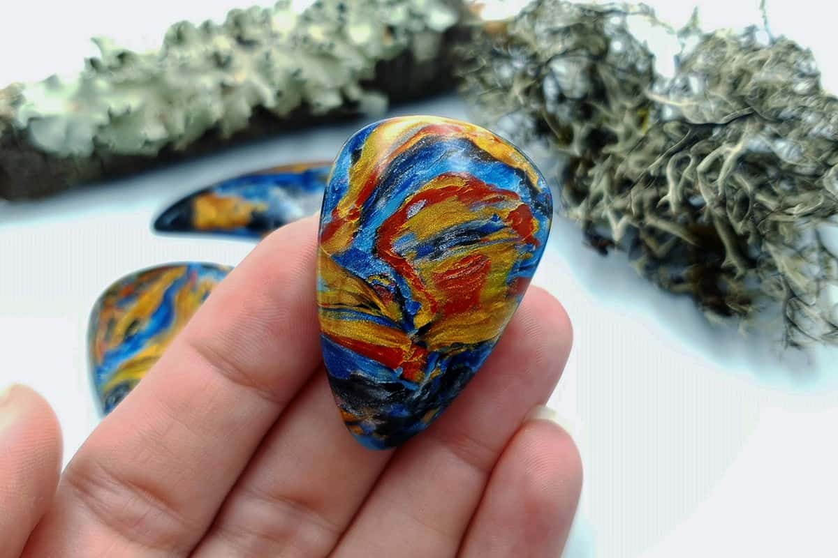 3 pcs Faux Pietersite Stones from Polymer Clay (#3) Cabochons SweetyBijou Cabochons
