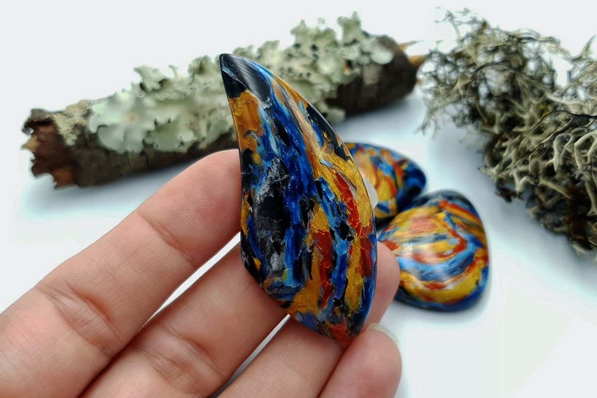 3 pcs Faux Pietersite Stones from Polymer Clay (#3) Cabochons SweetyBijou Cabochons
