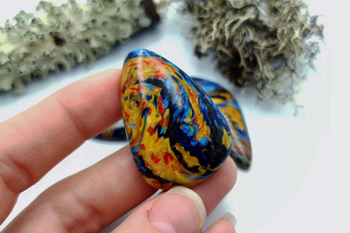 3 pcs Faux Pietersite Stones from Polymer Clay (#4) Cabochons SweetyBijou Cabochons