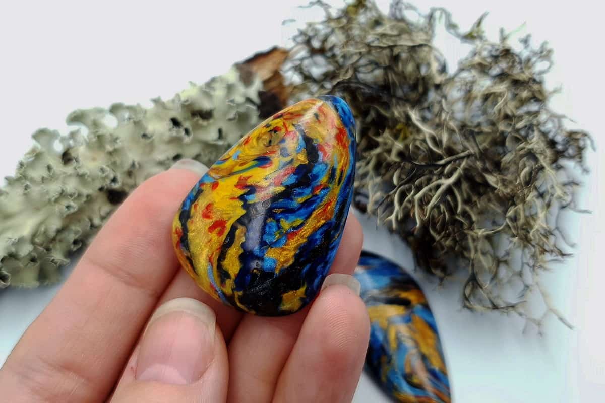 3 pcs Faux Pietersite Stones from Polymer Clay (#4) Cabochons SweetyBijou Cabochons
