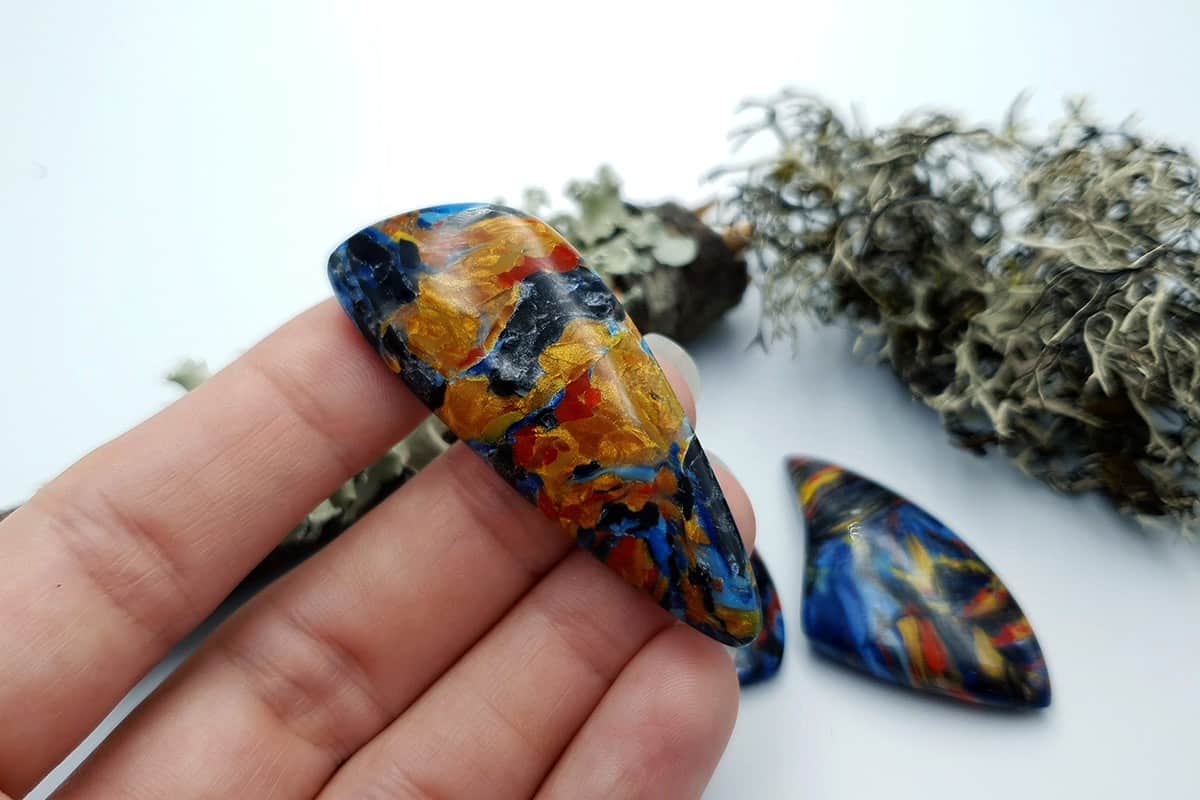 3 pcs Faux Pietersite Stones from Polymer Clay (#5) Cabochons SweetyBijou Cabochons