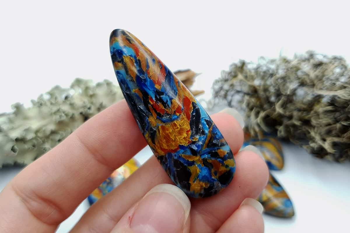 4 pcs Faux Pietersite Stones from Polymer Clay (#6) Cabochons SweetyBijou Cabochons