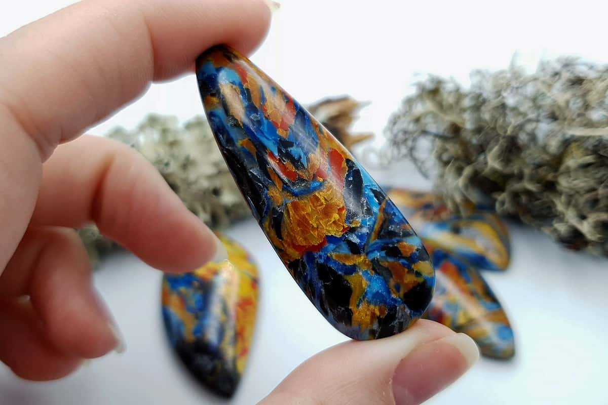 4 pcs Faux Pietersite Stones from Polymer Clay (#6) Cabochons SweetyBijou Cabochons