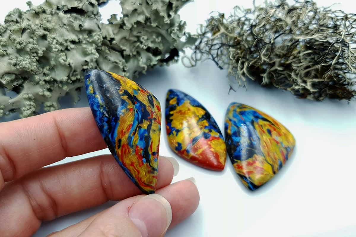 3 pcs Faux Pietersite Stones from Polymer Clay (#7) Cabochons SweetyBijou Cabochons