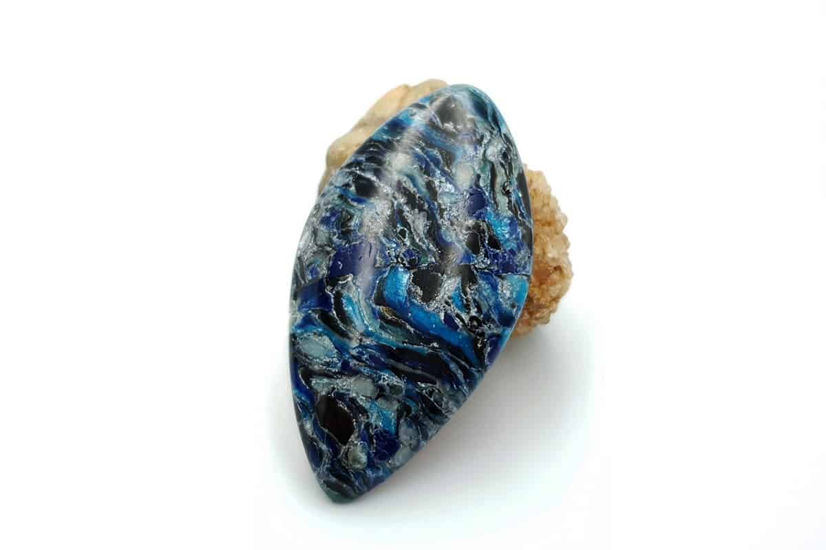 4 pcs Faux Pietersite Stones from Polymer Clay (#8) Cabochons SweetyBijou Cabochons