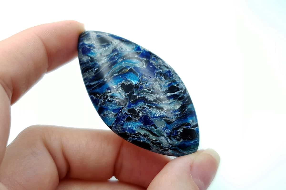 4 pcs Faux Pietersite Stones from Polymer Clay (#8) Cabochons SweetyBijou Cabochons